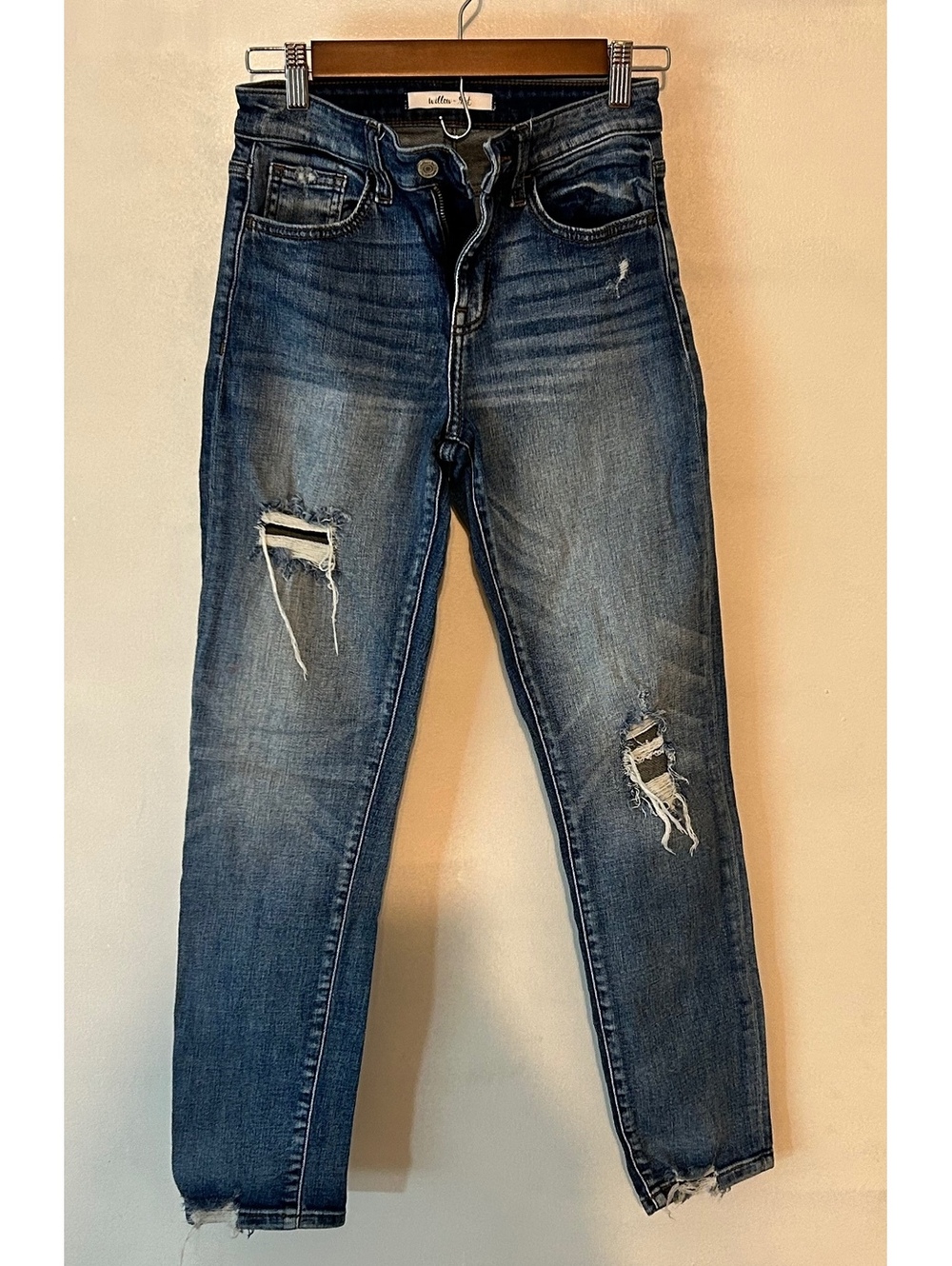 Willow + Root The Everyday Jean Distressed Skinny Jeans Size 24